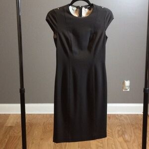 0 Worth chocolate brown print bodycon stretch dress